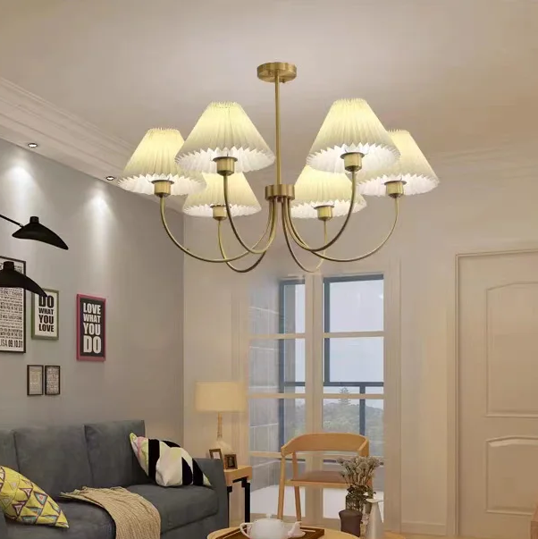 Люстра LED Звон cx911 на 6 плафонов Золотой