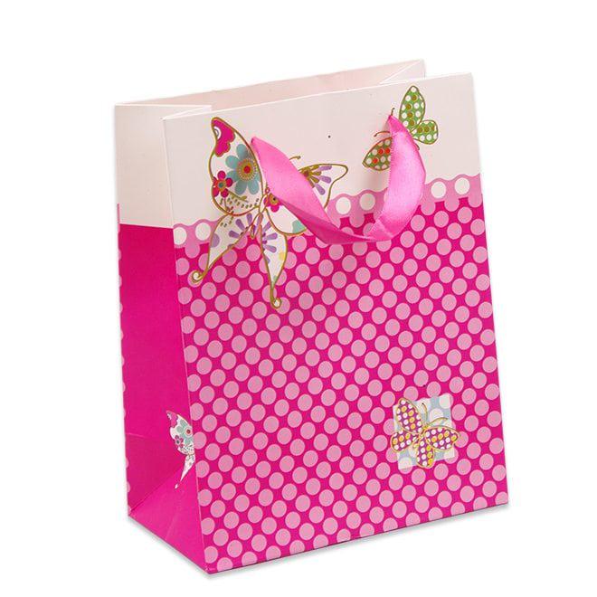 Пакет подарочный Flora микс 18х10,5х23 см 12 шт. (41433)