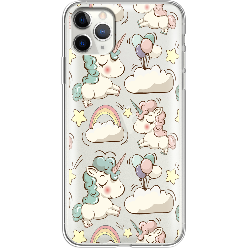 Чехол Boxface iPhone 11 Pro Max Unicorns Прозрачный силикон (38194-cc2-38194)