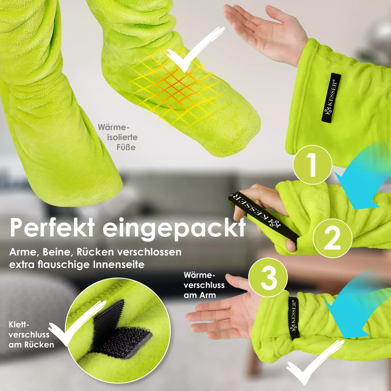 Одеяло-плед KESSER 200x140 см (225262457139gn-200x140) - фото 4