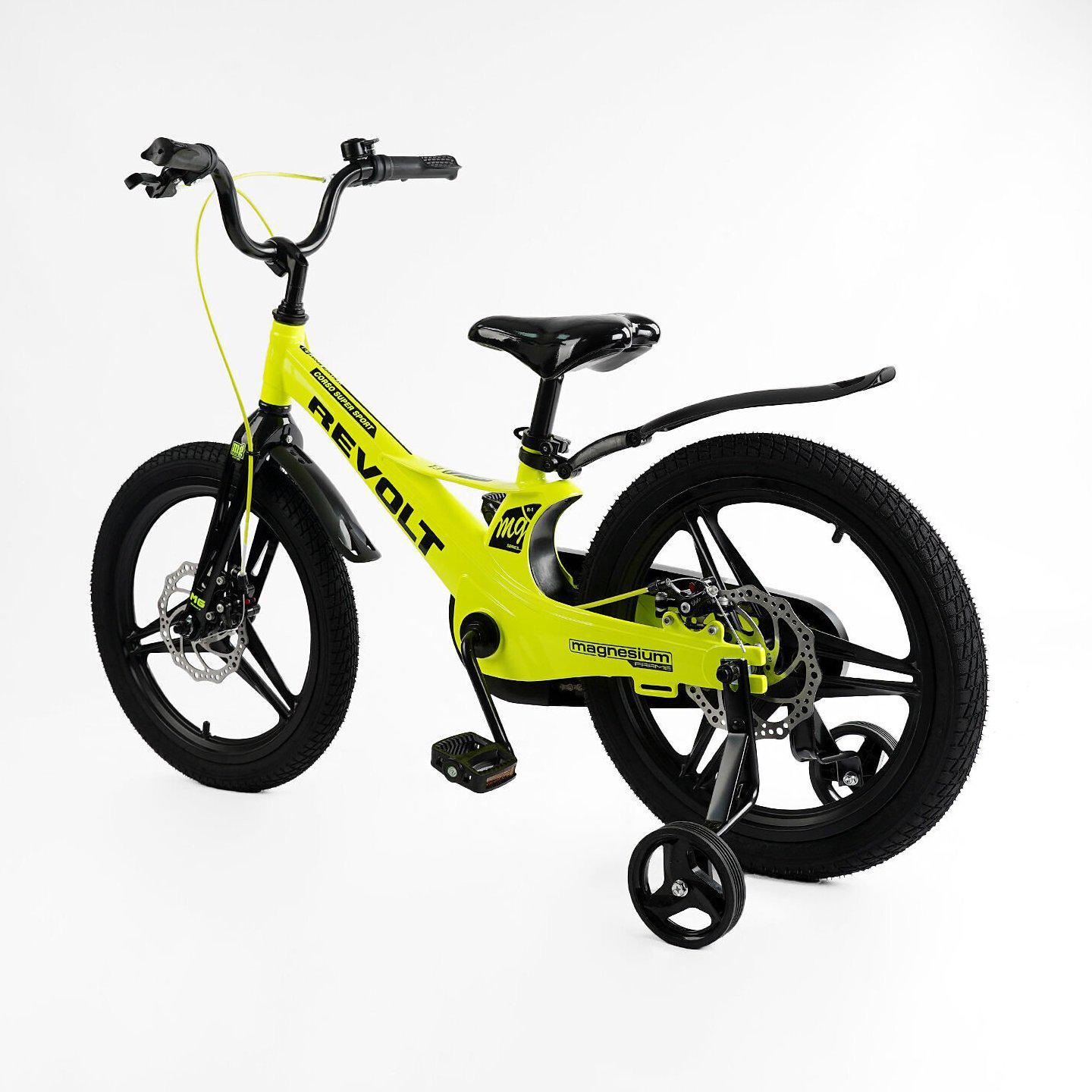 Велосипед двухколесный Corso Revolt 18" детский магниевый Жовтий - фото 3