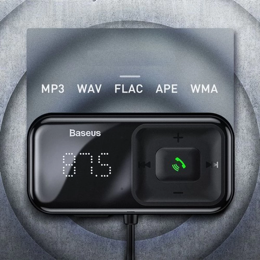ОЗУ з FM-модулятором BASEUS T Shaped S-16 Bluetooth MP3 Player Black (CCMT000201) - фото 9 ОЗУ з FM-модулятором BASEUS T Shaped S-16 Bluetooth MP3 Player Black (CCMT000201) - фото 9