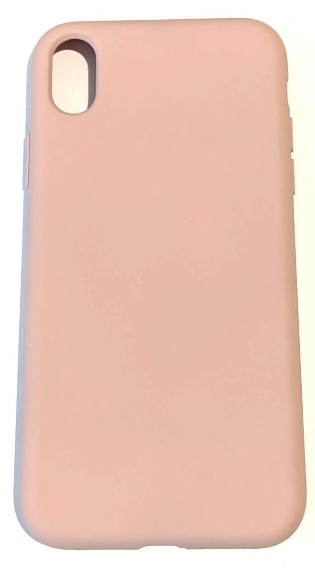 Чехол силиконовый Silicone Case для iPhone XR pink-желтый