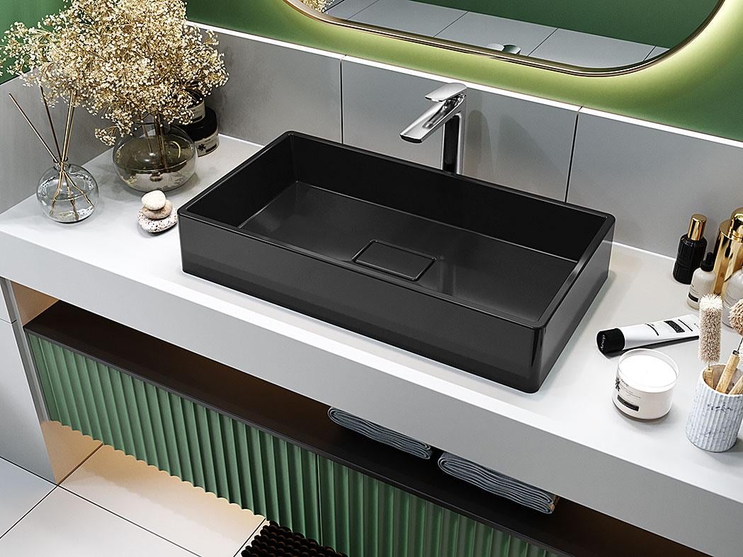 Умывальник накладной Status Kros 70 Black (734)