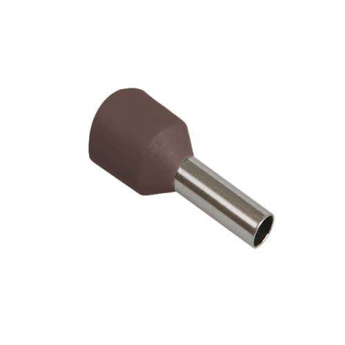 Наконечник изолированный УЕК Е25-16 25 мм2 гильза 16 мм 100 шт. Коричневый (UGN10-025-11-16)