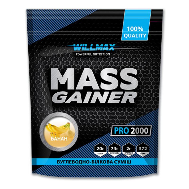 Гейнер Willmax MASS GAINER 2 кг Банан