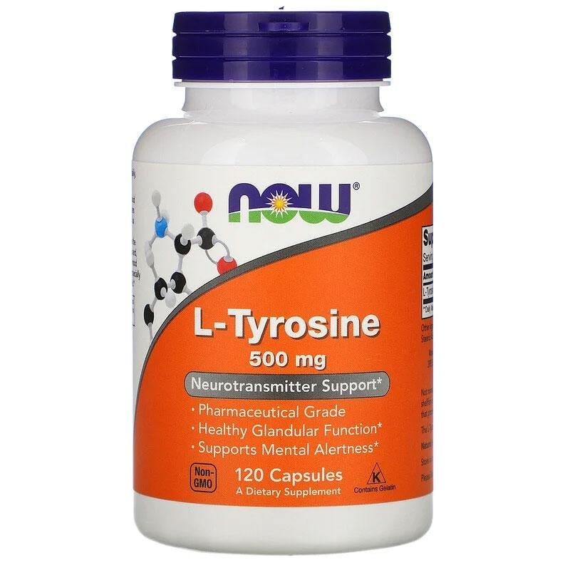 Тирозин Now Foods L-Tyrosine 500 мг 120 капс.