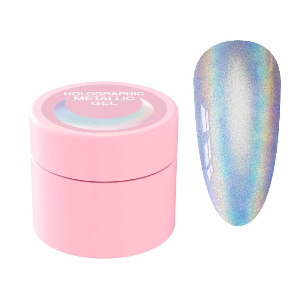 Гель фарба для дизайну нігтів Luna Moon Holographic Metallic Gel 5 мл