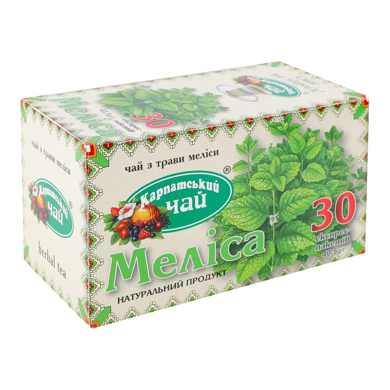 Чай травяной Карпатский чай Мелисса 30 пак. (4820024213455)
