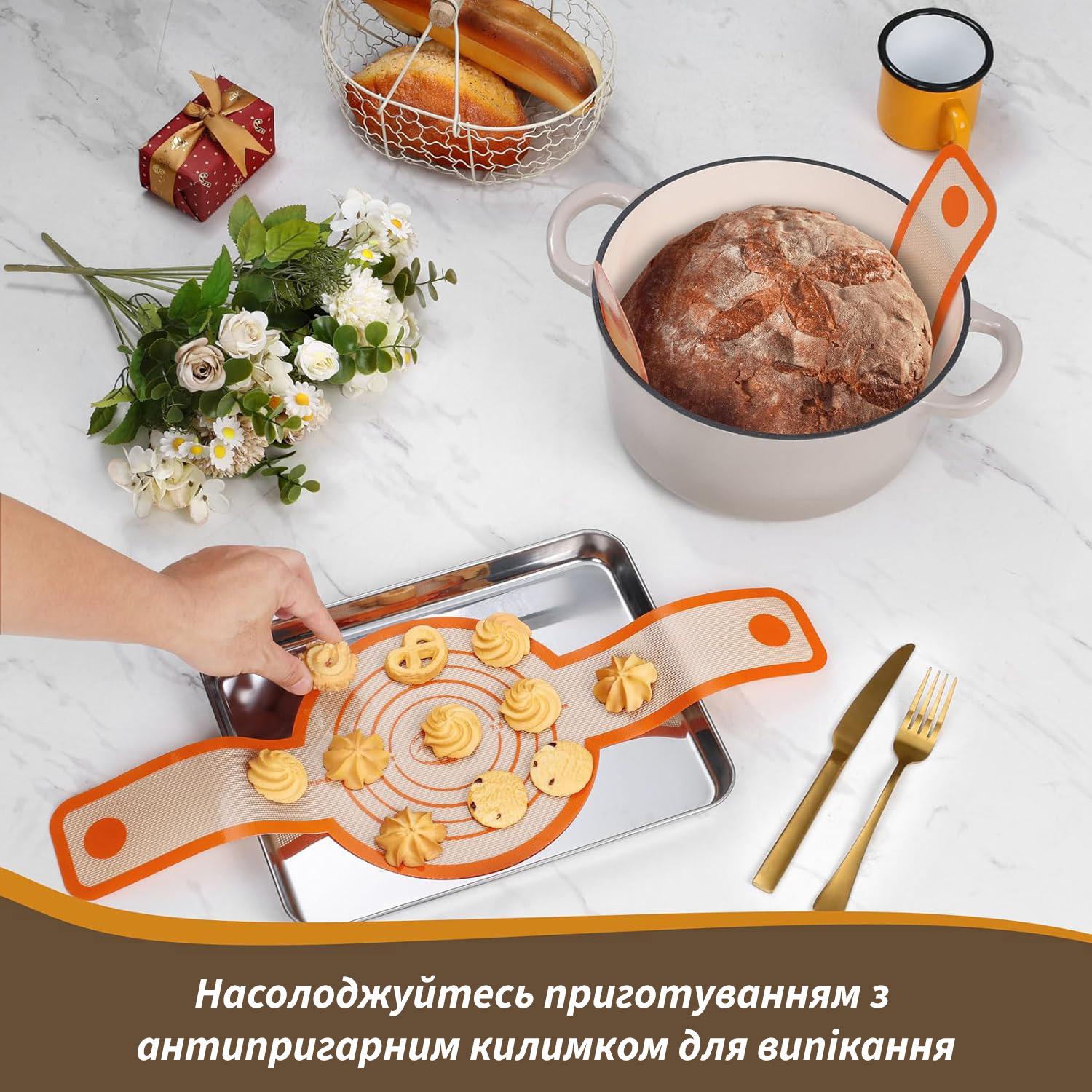 Набор для выпечки хлеба с овальной корзинкой для расстояния из ротанга и чехлом/ковриком-слингом/шпателем (87929) - фото 16 Набор для выпечки хлеба с овальной корзинкой для расстояния из ротанга и чехлом/ковриком-слингом/шпателем (87929) - фото 16