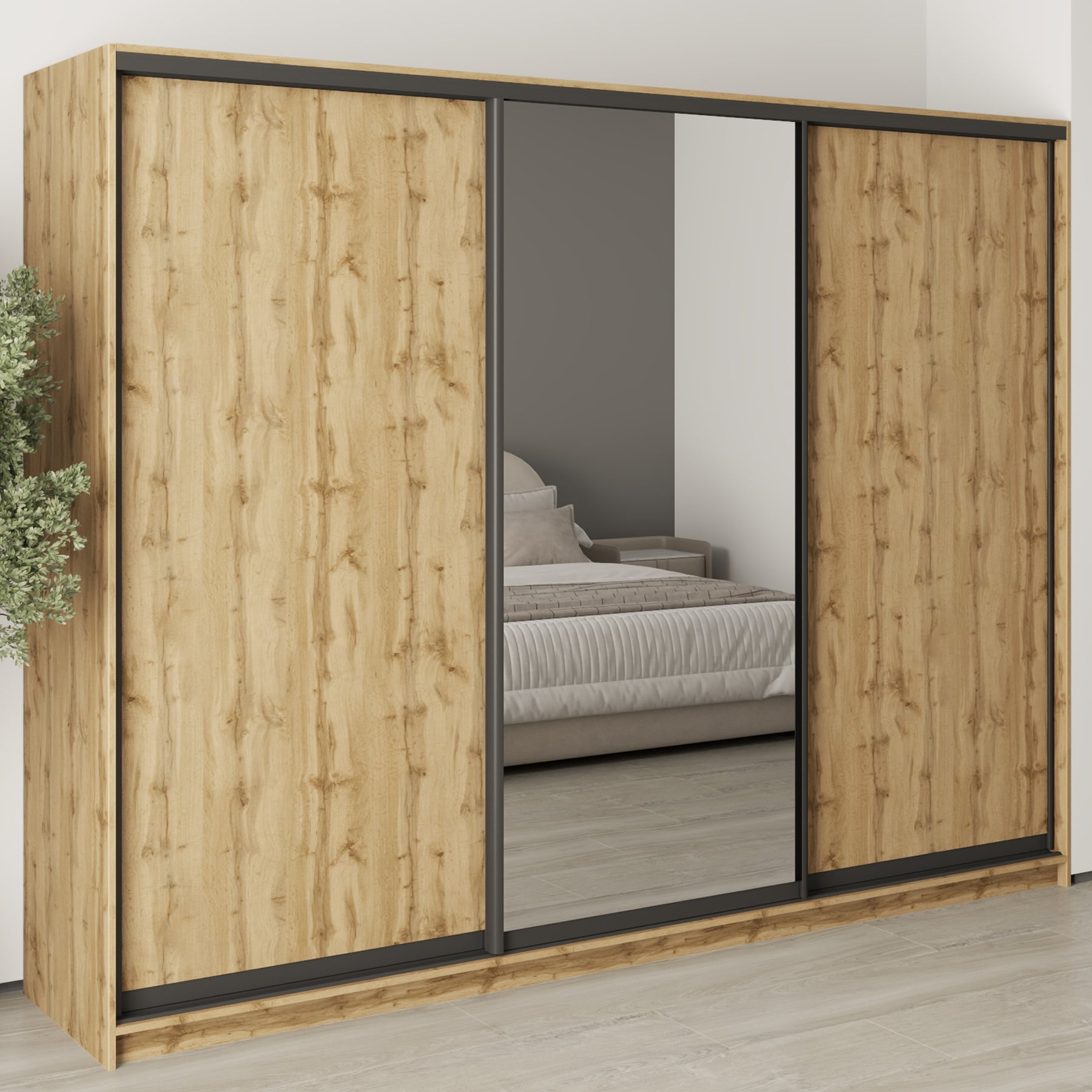 Шкаф-купе трехдверный Mebel Star Комбо BG MBS-9227 270х60х210 см Дуб тахо (1009216) Шкаф-купе трехдверный Mebel Star Комбо BG MBS-9227 270х60х210 см Дуб тахо (1009216)