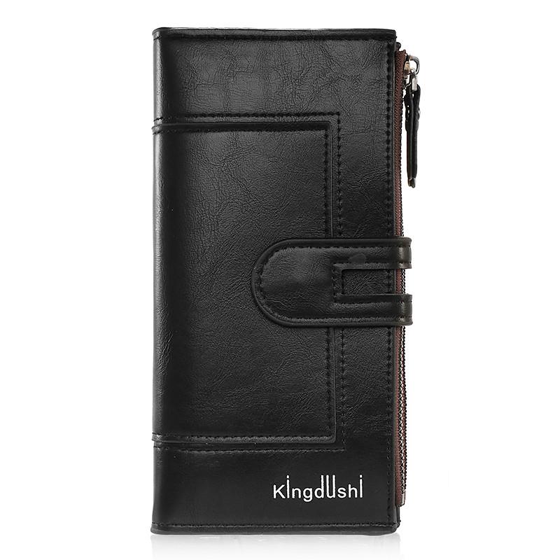 Кошелек женский Kingdushi экокожа 19x9x3 см Black (3_06075)