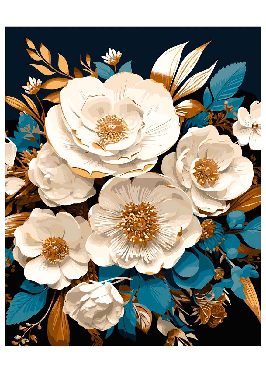 Картина по номерам Идейка Белая симфония с красками металлик extra 40х50 мм (KHO3270)