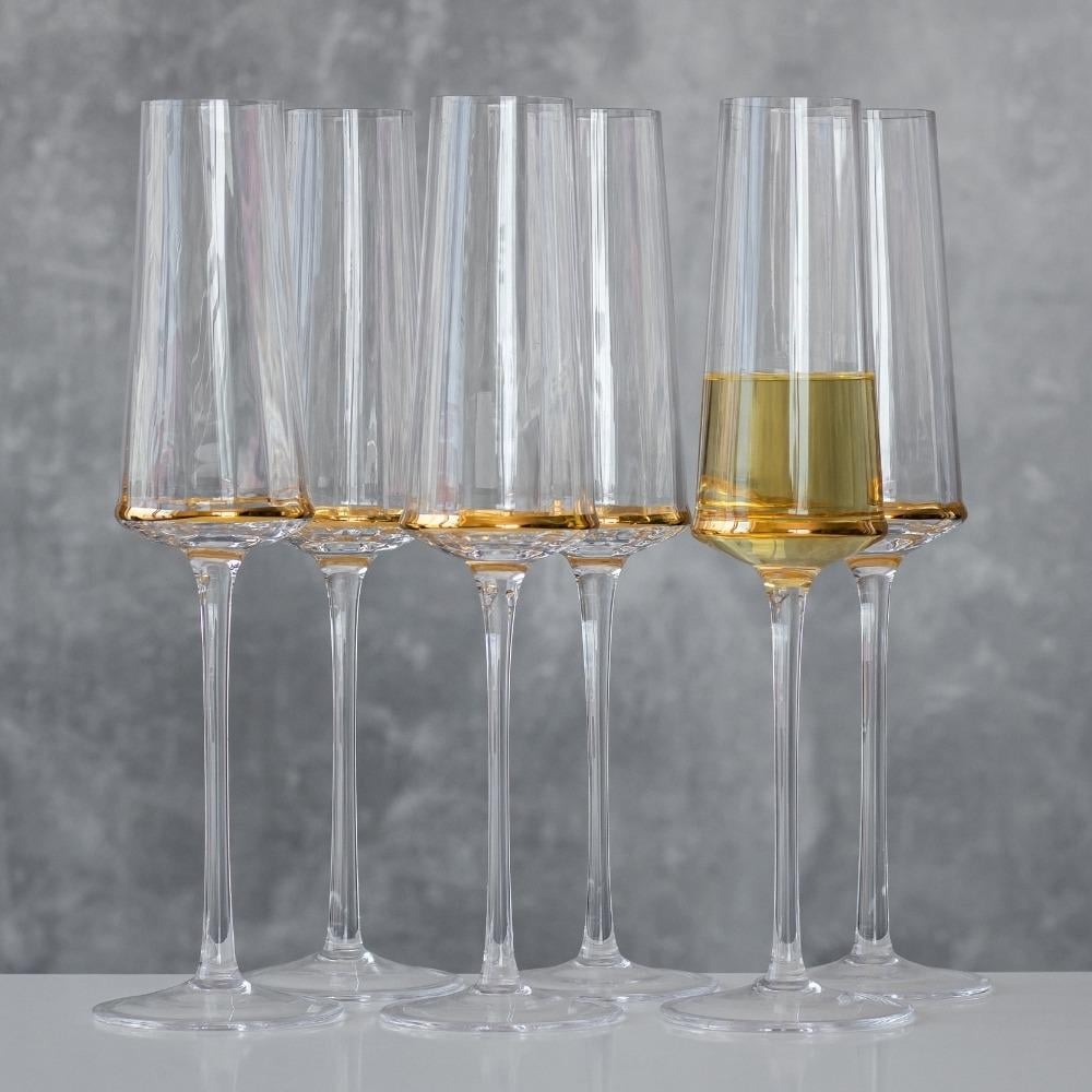 Набор бокалов стеклянных Золотые воспоминания 6 шт. 200 мл (9118-008)