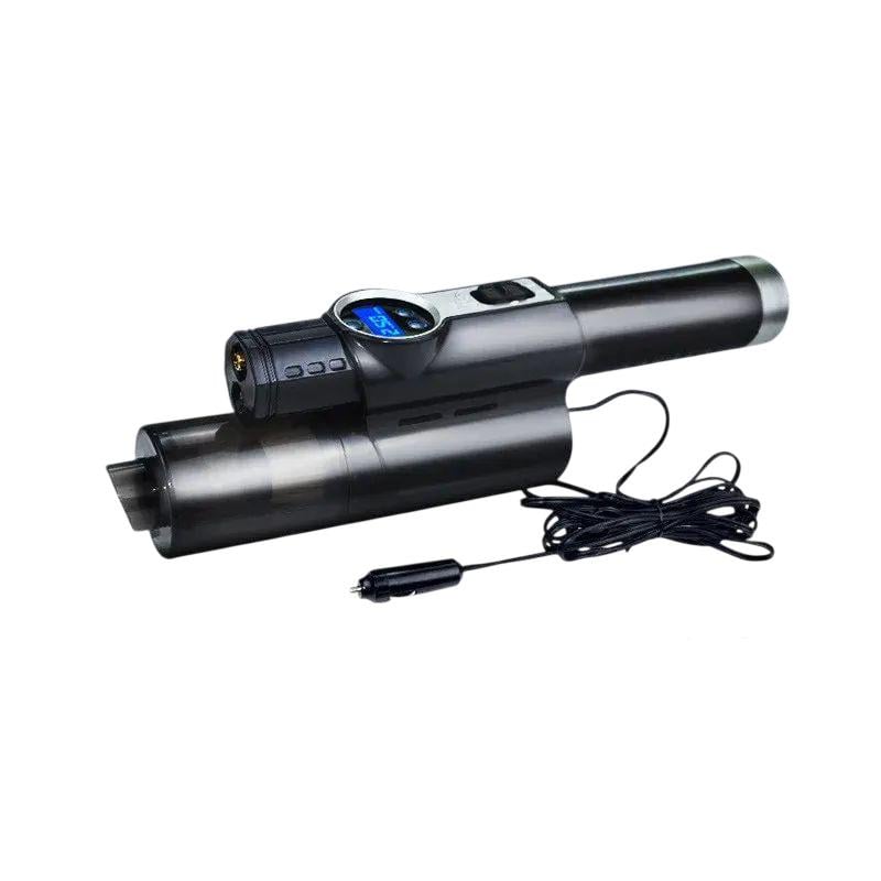 Пылесос автомобильный беспроводной 0,35 л 13000 Па 120 Вт 7,4 В 2х2000 мАч аккумуляторный 337х130х88 мм Черный с белым