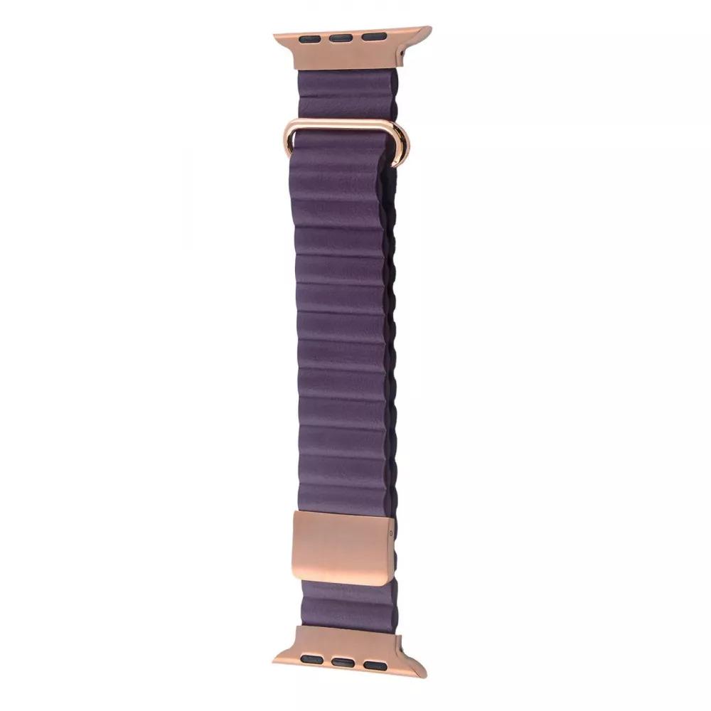 Ремешок Color Leather для смарт-часов PRC Apple Watch 42/44/45/49 мм Purple (13925438)