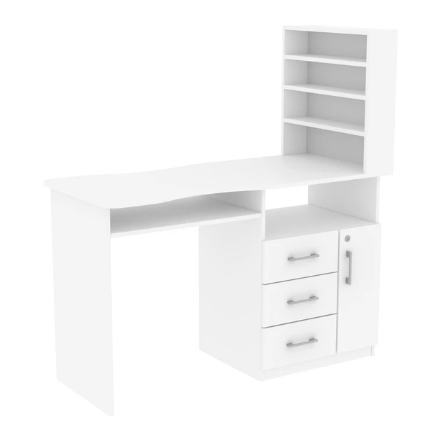 Стіл манікюрний Kontinent СМ-1 правий 1230х550х1264 мм Білий (27398485) - фото 2 Стіл манікюрний Kontinent СМ-1 правий 1230х550х1264 мм Білий (27398485) - фото 2