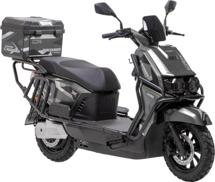 Электроскутер двухместный Crosser CR17 2500W графеновая батарея 72V/35Ah Серый