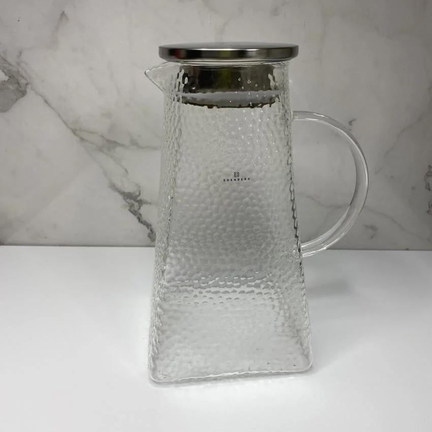 Кувшин стеклянный с металлической крышкой Edenberg EB-19581 1,3 л (2530557642)