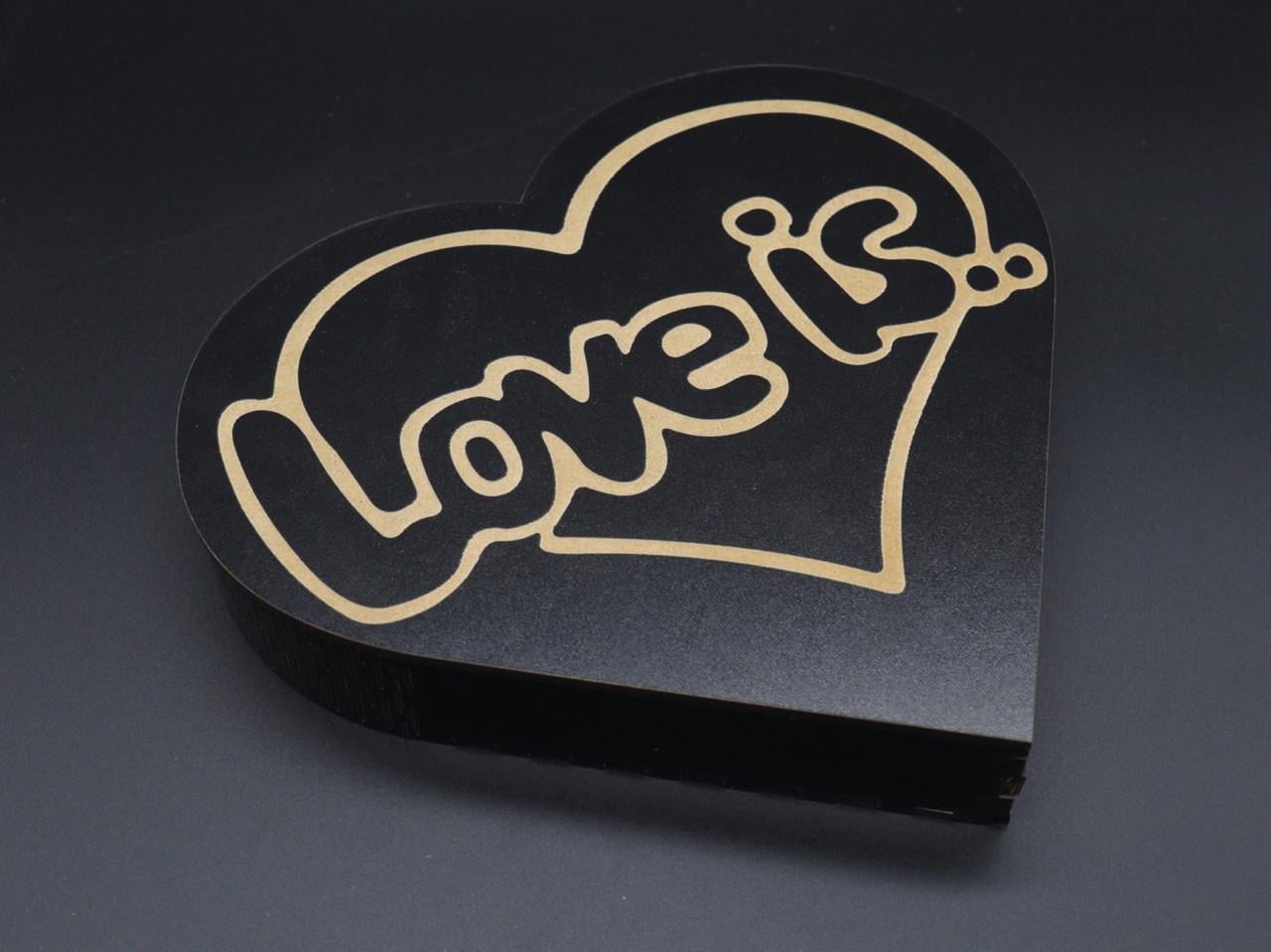 Шкатулка-заготовка из МДФ Love is 21,5х20х3,5 см Черный (1108698775)