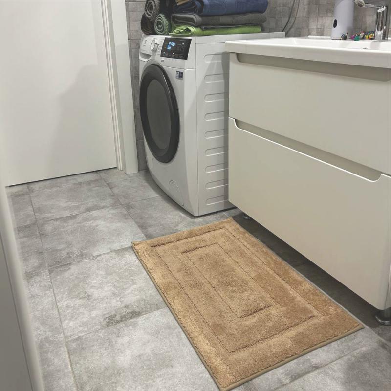 Коврик для ванной комнаты Lovely Svi экстра мягкий/абсорбирующий/прочный/прорезиненный 50x80 см Бежевый (2565064) - фото 3