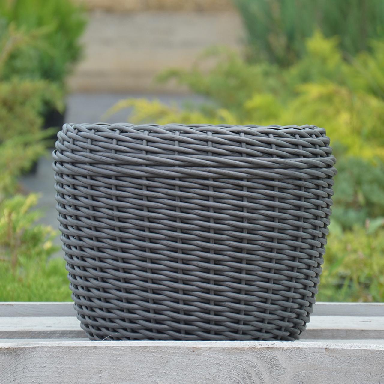 Кашпо для растений из искусственного ротанга 16 л Графитовый (11717414) - фото 2 Кашпо для растений из искусственного ротанга 16 л Графитовый (11717414) - фото 2