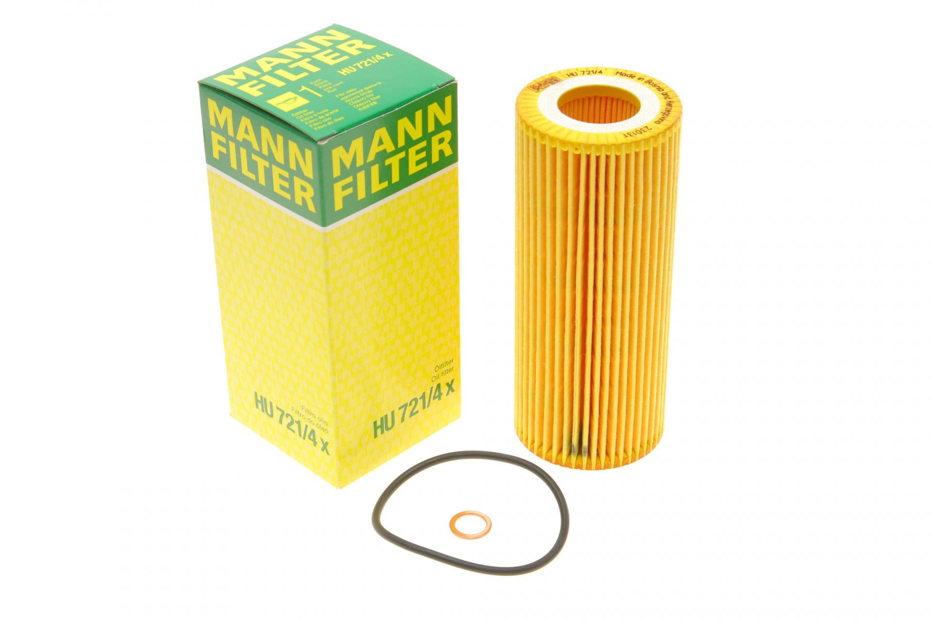 Фильтр масляный Mann-Filter для BMW 3 E46/E90/5 E60/E61/7 E65-67 2,5-3,5d M57 D30 (HU 721/4 X)