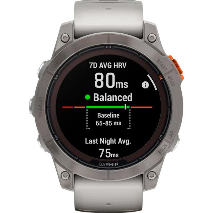 Смарт-годинник Garmin Fenix 7 Pro Sapphire Solar Edition 47 мм Titanium with Fog Gray/Ember Orange Band (010-02777-20) - фото 9