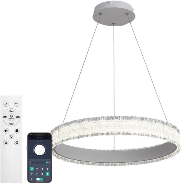 Люстра светодиодная подвесная Luminaria ERIKA 65W R485 с пультом White (9fbe0217)