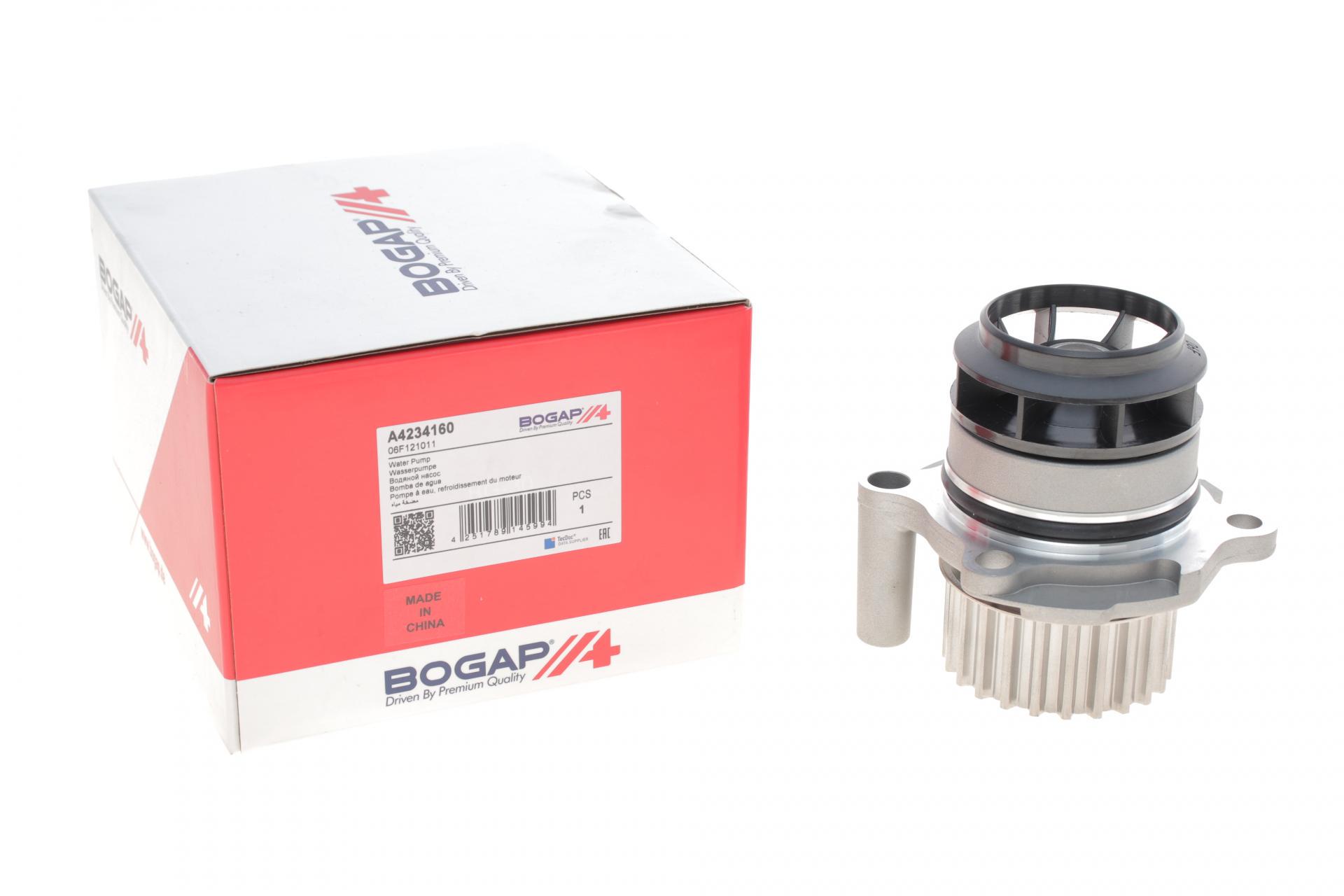 Насос воды BOGAP VW Golf V/VI/Audi A4/A6 2.0 TFSI 04-12 A4234160 (25588287)