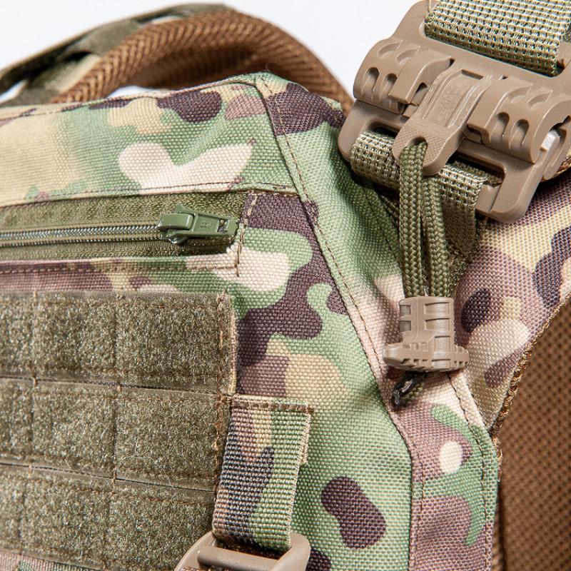 Плитоноска Warmor 3 с быстрым сбросом MOLLE 8 подсумков с карманами под боковую защиту Мультикам (13290253) - фото 11