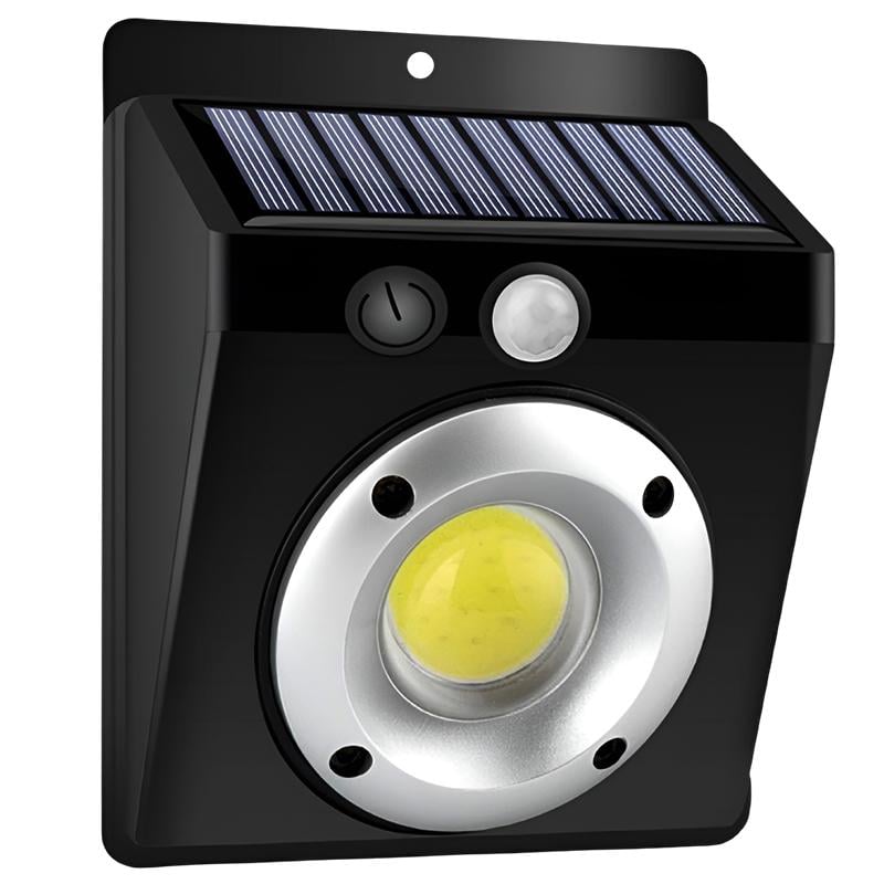 Ліхтар з датчиком руху вуличний настінний Andowl Q-TY021X1 LED на сонячній батареї білий світ Чорний (c357dad7)