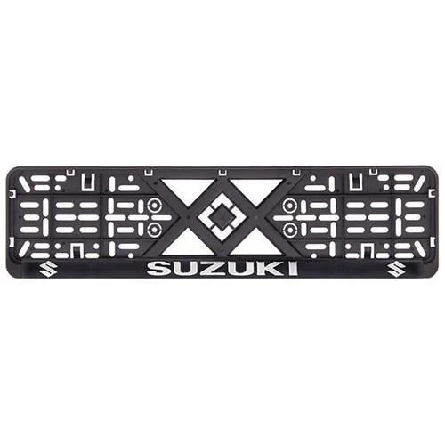 Рамка номера пластик SR с хромированной рельефной надписью SUZUKI