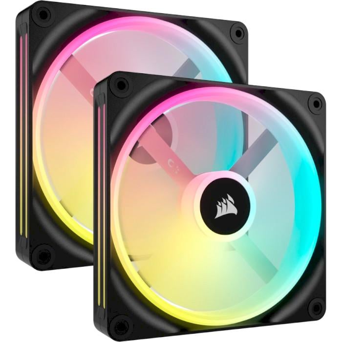 Кулер для ПК Corsair iCUE Link QX140 RGB PWM Starter Kit with Hub 140x140x25 мм Black (CO-9051004-WW)