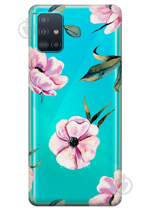 Прозрачный силиконовый чехол iSwag для Samsung Galaxy A51 с рисунком - Пионы (KS3133) Прозрачный силиконовый чехол iSwag для Samsung Galaxy A51 с рисунком - Пионы (KS3133)