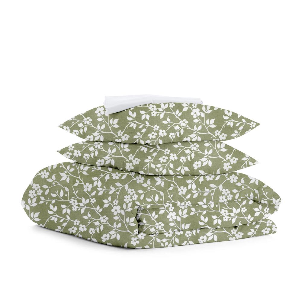 Комплект белья Cosas Olive Flowers постельного евро 200х220 см (4822052099759)