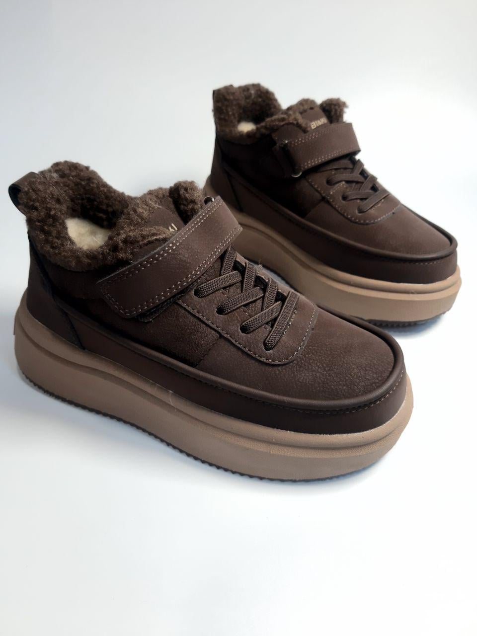 Черевики зимові Bi&Ki для дівчинки р. 36 23,5 см Коричневий (60178 D brown) Черевики зимові Bi&Ki для дівчинки р. 36 23,5 см Коричневий (60178 D brown)