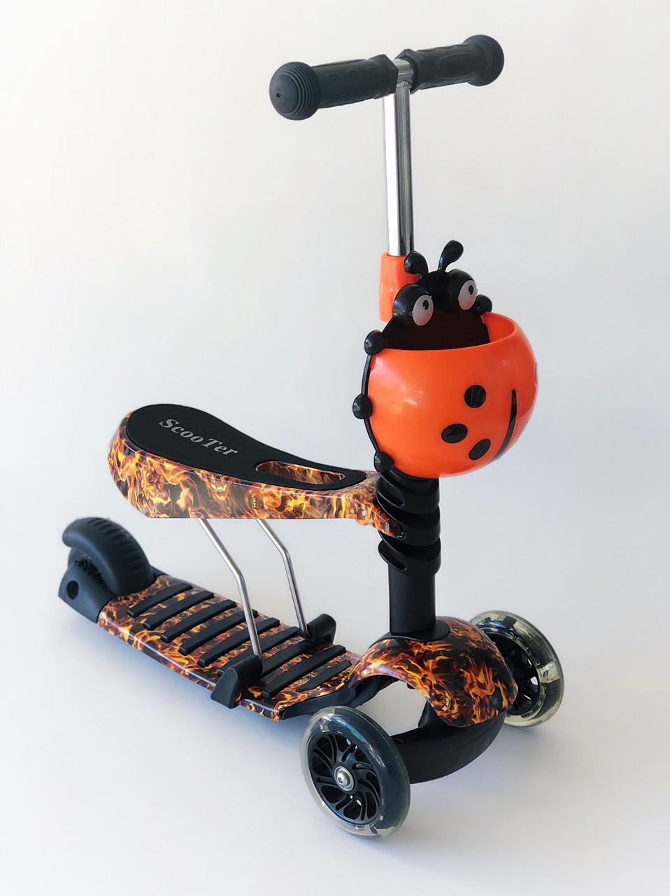 Самокат-біговел 2в1 Scooter Pro PP3 Сонечко Помаранчевий