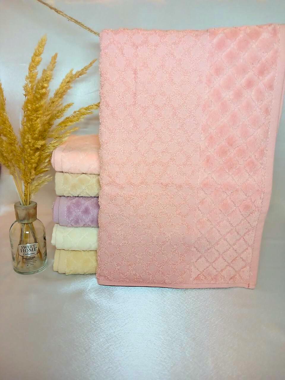 Рушник жакардовий Bulteks Mulia 50х90 см Рожевий (12670) - фото 2 Рушник жакардовий Bulteks Mulia 50х90 см Рожевий (12670) - фото 2