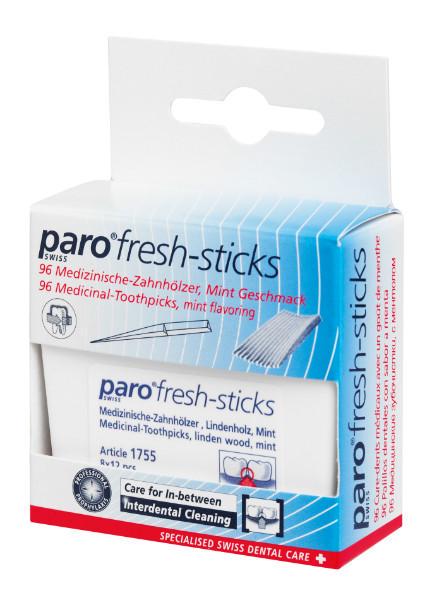 Зубочистки медицинские с мятным вкусом paro® Fresh-Sticks 96 шт. (444)