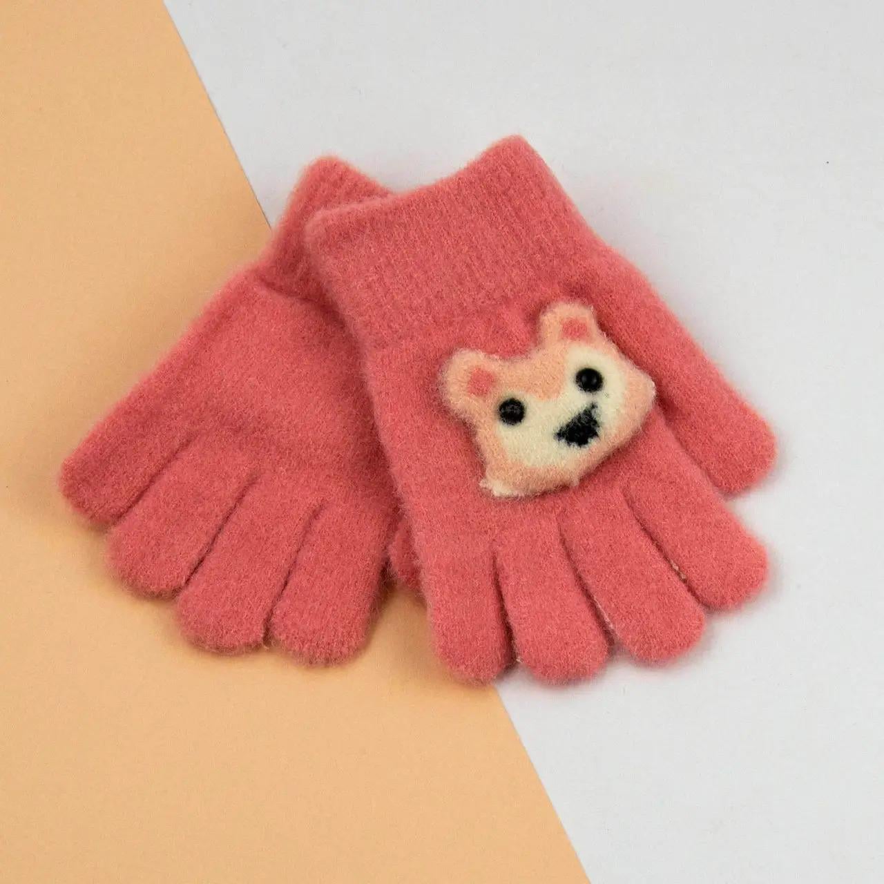 Детские перчатки зимние 1-3 года р. 14 Розовый (24-8-010)