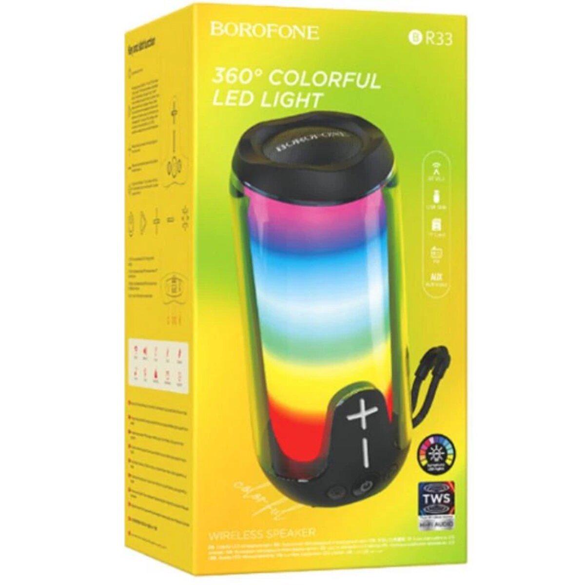 Портативная колонка Borofone BR33 Pulse color sports BT speaker 600 mAh Black (19100350) - фото 2