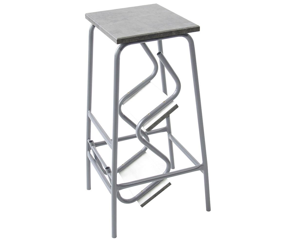 Стул-стремянка Наша Ковка трансформер для кухни/дома Хром/Светлый мрамор - фото 2 Стул-стремянка Наша Ковка трансформер для кухни/дома Хром/Светлый мрамор - фото 2