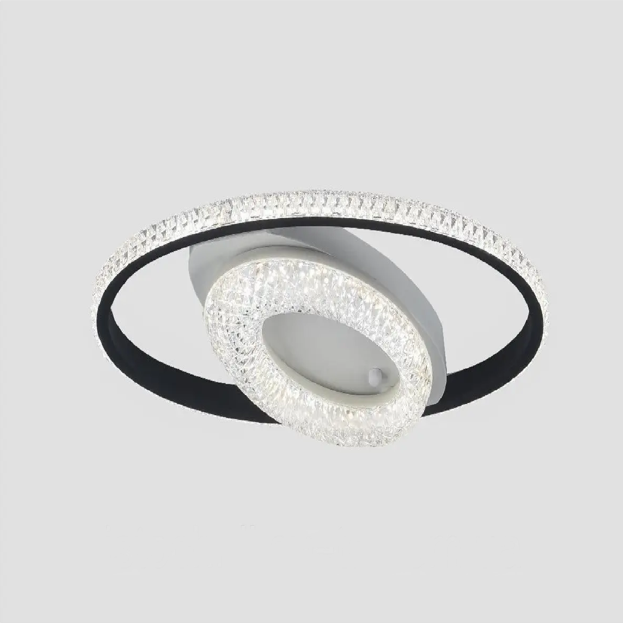 Люстра Svet с пультом 68W 3000К-6000К Черно-белый (SC-8808-460*290 WH+BK)