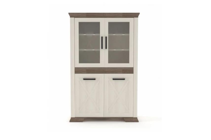 Пенал-вітрина Гербор Марсель REG2D2W Ясен сніжний/Дуб сонома трюфель (GRB-1066)