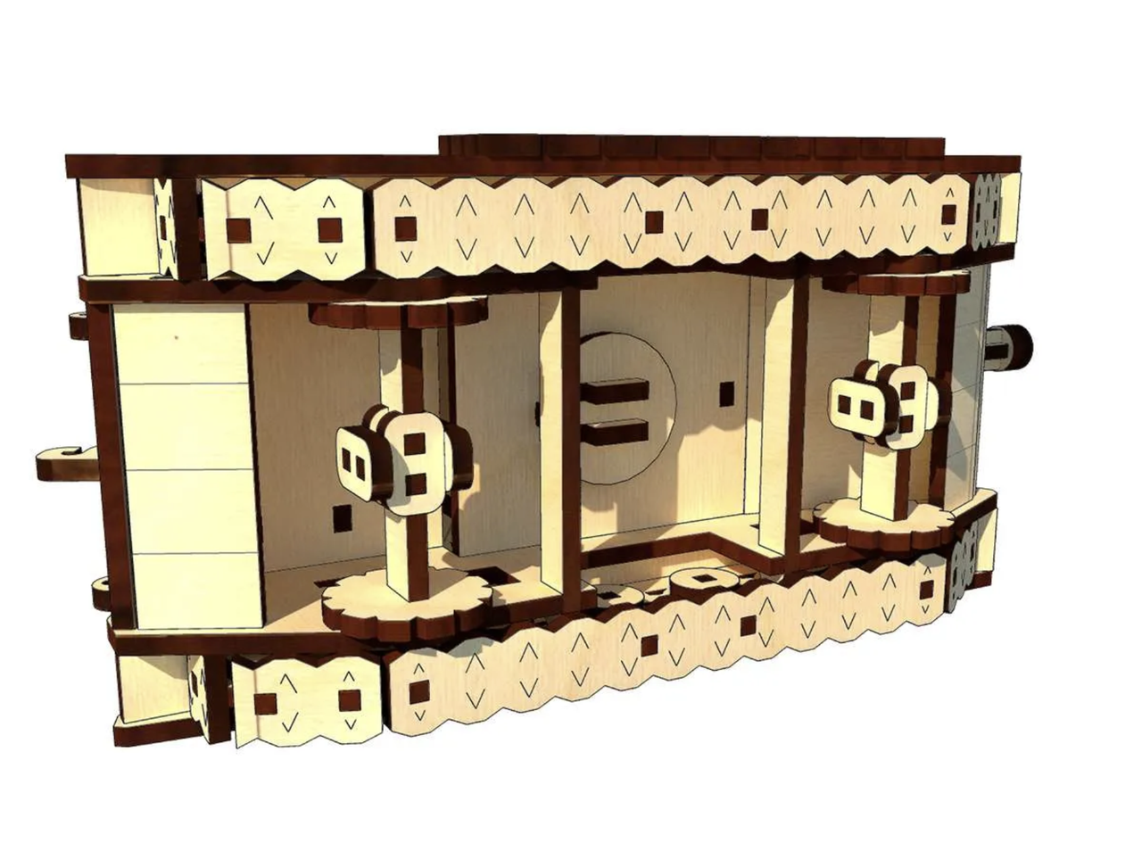 Пазл механічний з дерева Pazly 3D Український бойовий Танк Т-64 БВ 208 деталей - фото 6 Пазл механічний з дерева Pazly 3D Український бойовий Танк Т-64 БВ 208 деталей - фото 6
