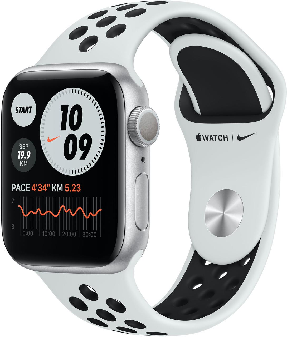 Силиконовый ремешок Band Nike Sport Series for Apple Watch 42/44/45/49mm,White Black (HC)