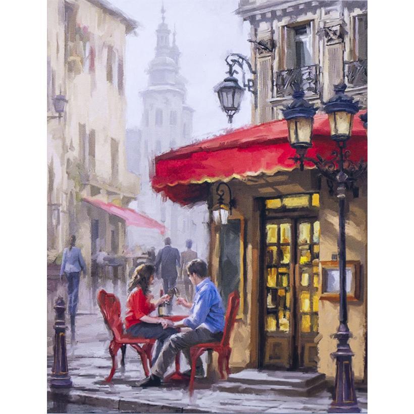 Алмазная мозаика Завтрак на подрамнике с декоративной рамкой 40х50 см (GLE73801)