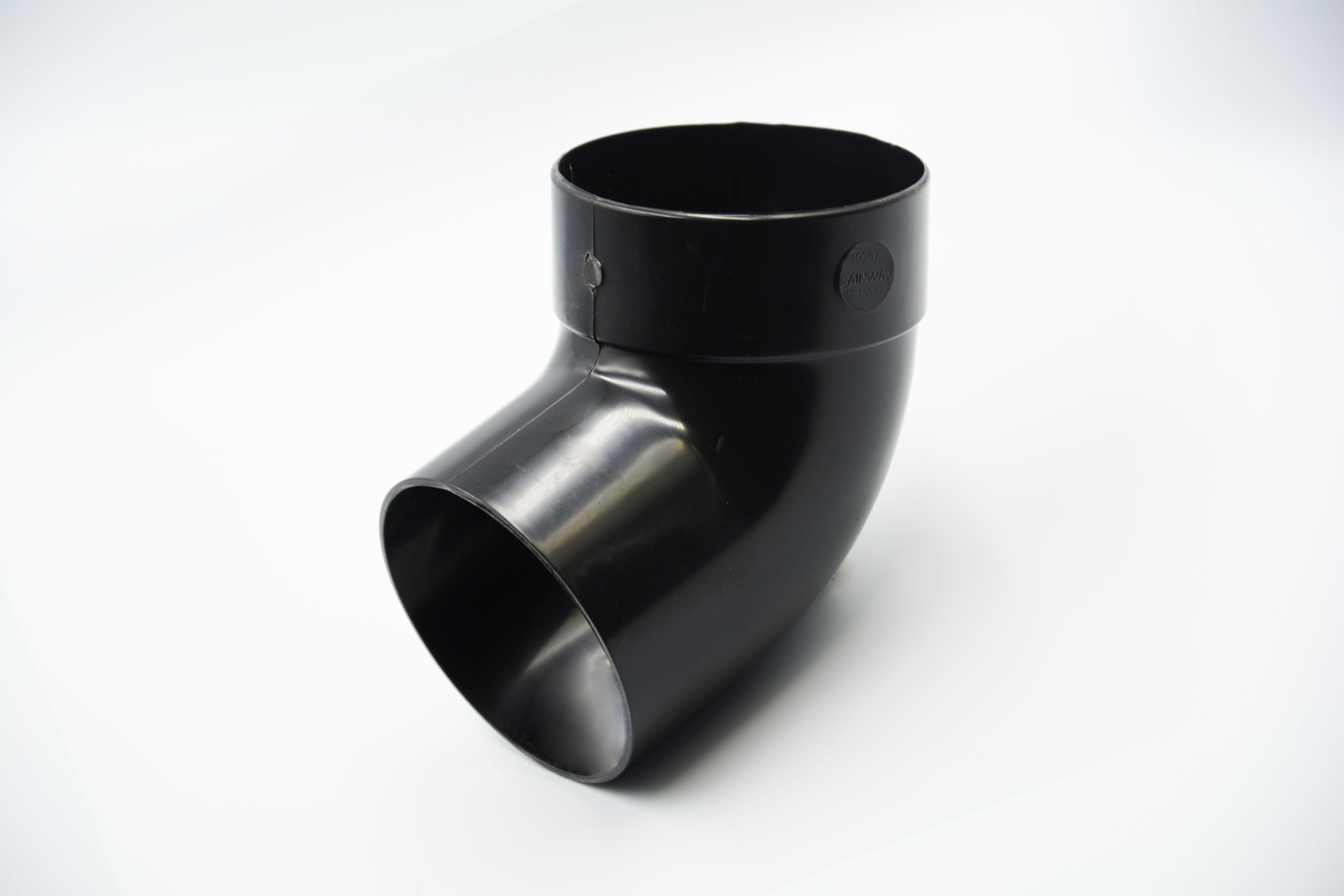 Отвод трубы одномфтовый RAINWAY 67° D 100 мм Черный RAL 9005 (10.130.17.008.RW) Отвод трубы одномфтовый RAINWAY 67° D 100 мм Черный RAL 9005 (10.130.17.008.RW)