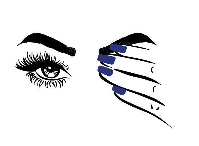 Наклейка интерьерная FroDecal Женственный взгляд 1000х600 мм Черный/Синий (fr00325_2_070_086)